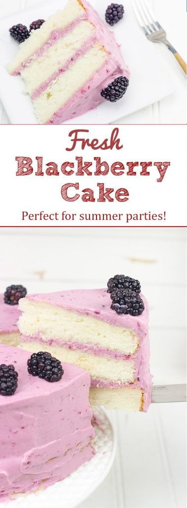 Packed with one of the classic flavors of summer, a slice of this Fresh Blackberry Cake is the perfect treat for the end of a hot day!