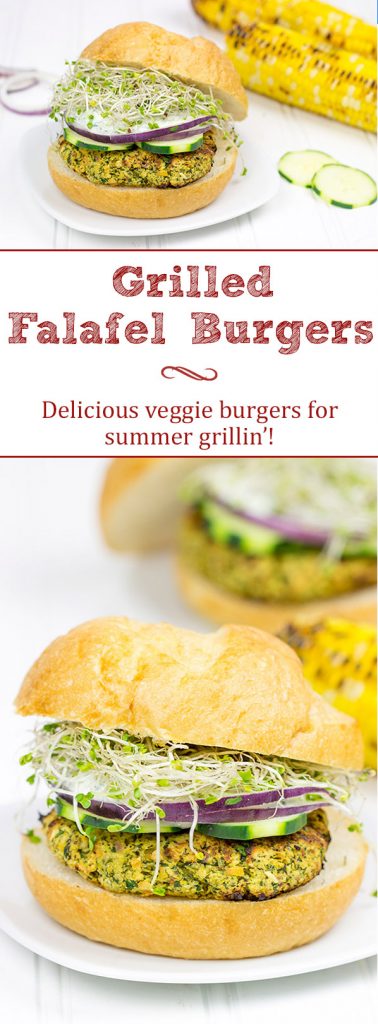 Grab some grill tongs and mix it up with some Grilled Falafel Burgers for dinner tonight!