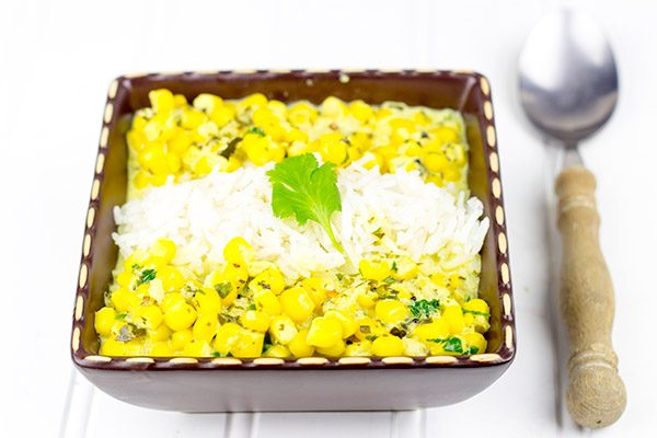 This Sweet Corn Curry is flavorful and easy, and it's a great meal for the end of a hectic day! #MakeItEpic #ad