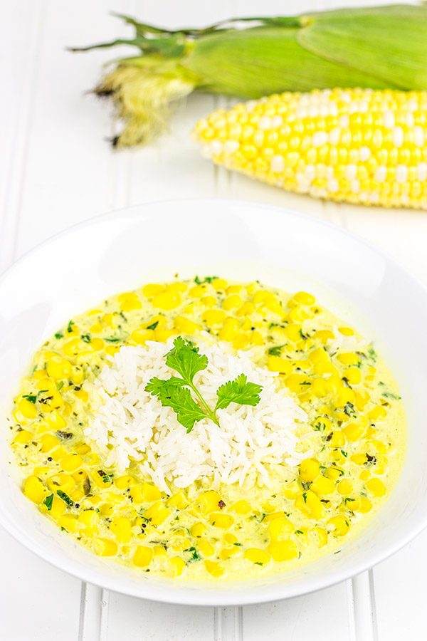 This Sweet Corn Curry is flavorful and easy, and it's a great meal for the end of a hectic day! #MakeItEpic #ad