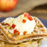 These Apple Pie Waffles are loaded with Fall flavor, and they're perfect for Saturday morning breakfast...or Saturday evening dessert!
