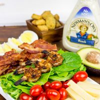 Topped with grilled Cajun shrimp, this Cajun Shrimp Chef Salad makes for one heck of a delicious summer meal!