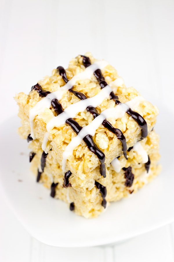 The addition of chocolate and caramel flavors take this childhood favorite to a whole new level! These Chocolate Caramel Rice Crispy Treats are one tasty dessert!