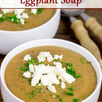 We're still in grilling season, but the days are getting cooler...this clearly calls for a batch of Grilled Eggplant Soup!