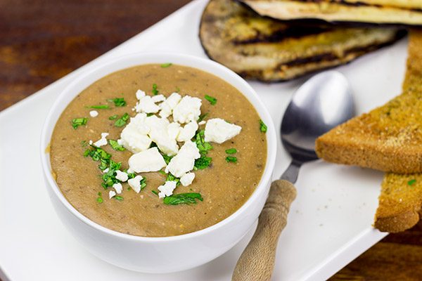 We're still in grilling season, but the days are getting cooler...this clearly calls for a batch of Grilled Eggplant Soup!