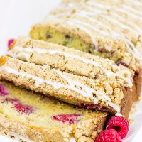 Loaded with fresh summer raspberries, this Raspberry Crumble Bread can be served for breakfast or dessert...or both!