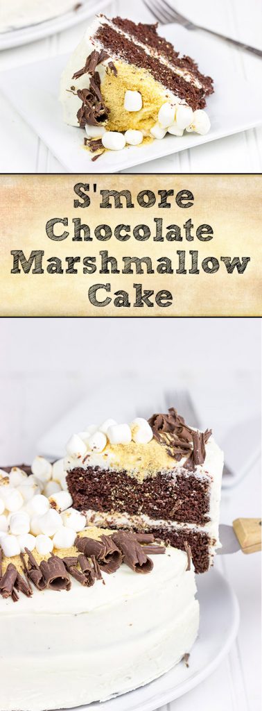 Who needs a campfire when you have this S'more Chocolate Marshmallow Cake?