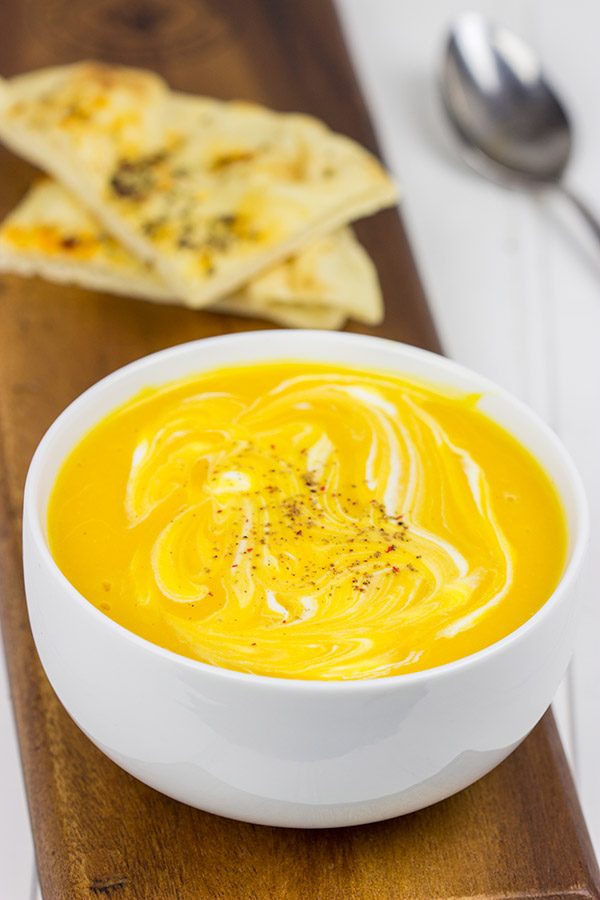This Butternut Squash and Cider Soup is easy, healthy and perfect for a chilly Fall day!