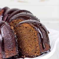 This decadent Chocolate Pound Cake features a Nutella Glaze.