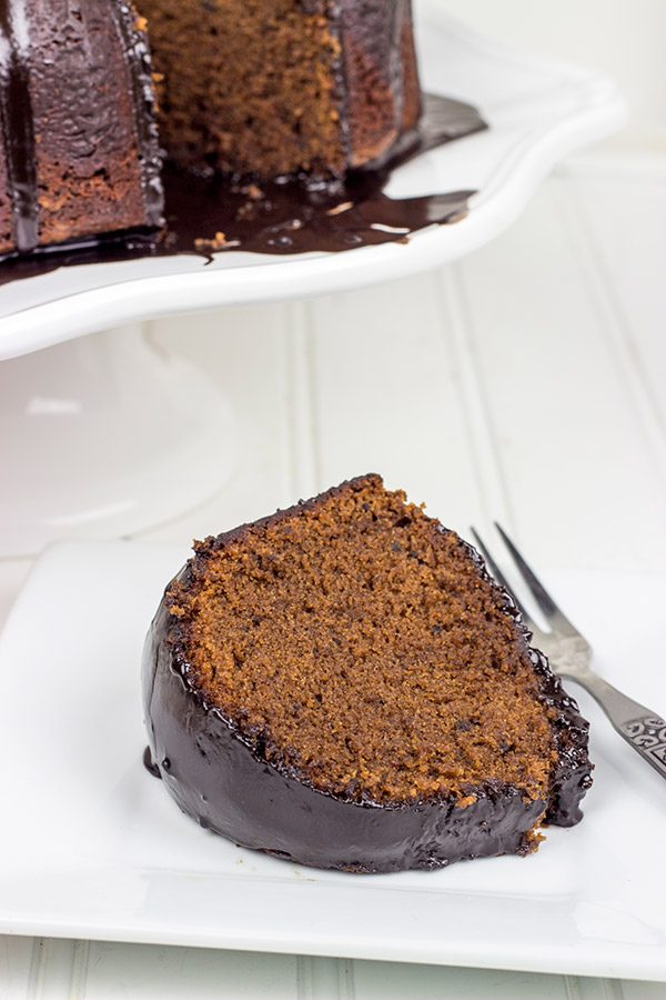 This decadent Chocolate Pound Cake features a Nutella Glaze.