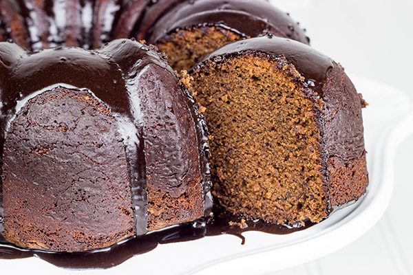 This decadent Chocolate Pound Cake features a Nutella Glaze.