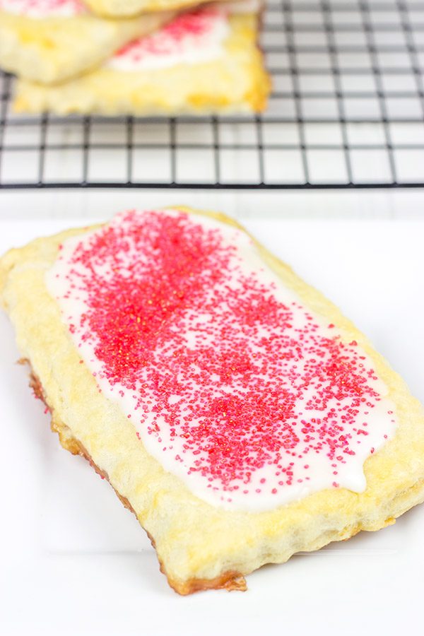 These Frosted Strawberry Toaster Pastries are a total throwback to the days of Saturday morning cartoons!