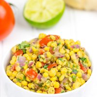 This Indian Spiced Chickpea Salad is a hearty and delicious side dish for chilly Fall days!