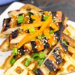 These Korean BBQ Chicken and Waffles feature a delicious fusion between classic Southern and traditional Korean flavors!