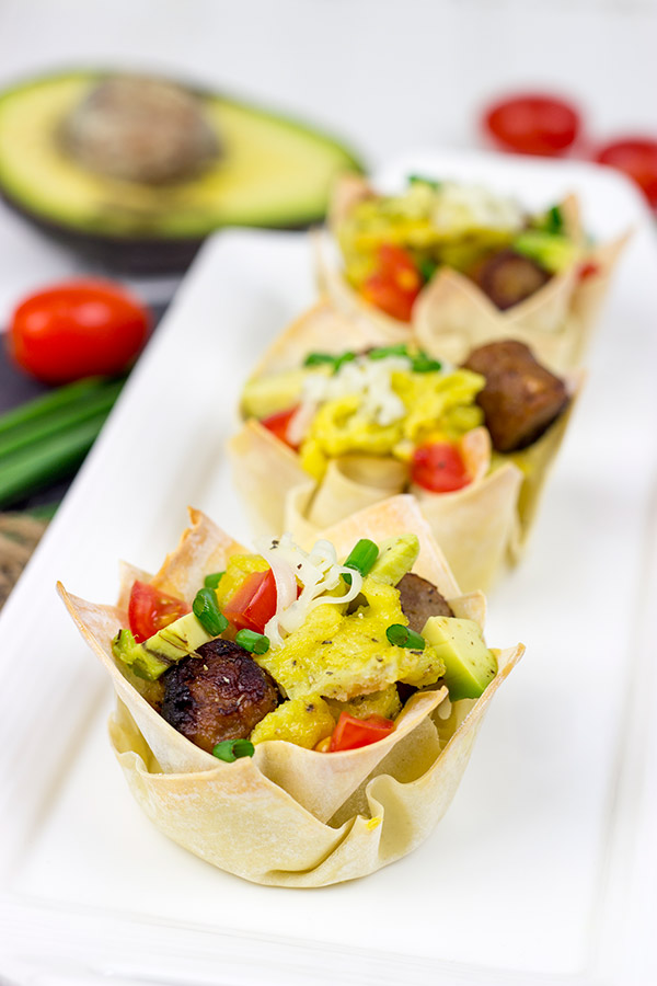 Get your morning started off right with these fun and tasty Sausage and Egg Taco Cups!
