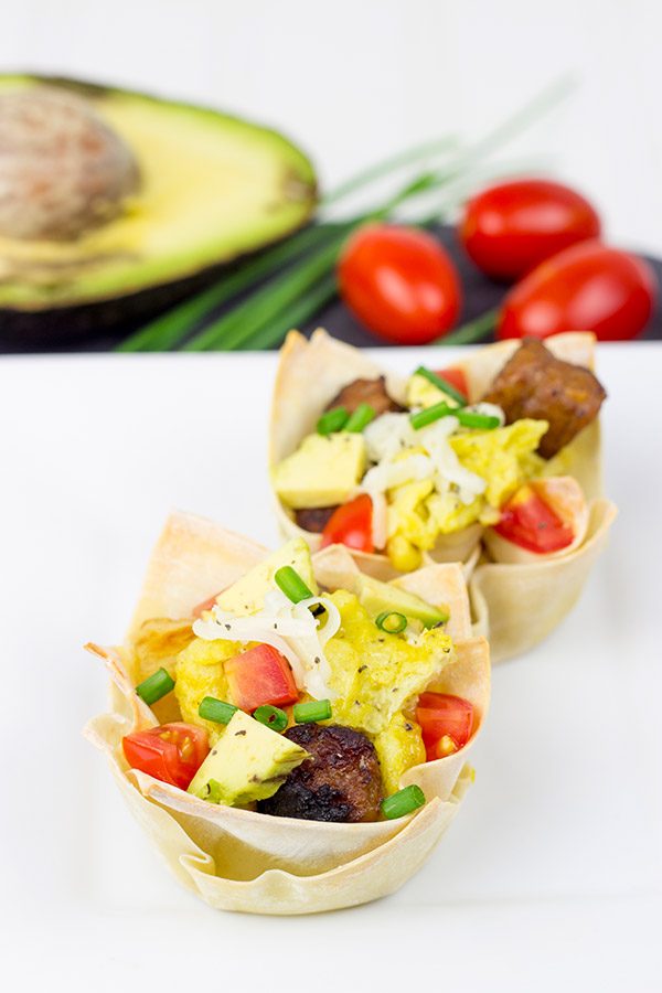 Get your morning started off right with these fun and tasty Sausage and Egg Taco Cups!