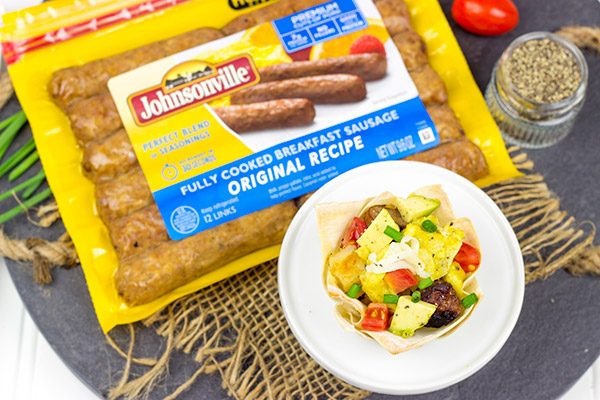 Get your morning started off right with these fun and tasty Sausage and Egg Taco Cups!