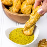 These Sourdough Pretzels Twists are a great gameday snack! Try dipping 'em in homemade Beer Mustard, too!
