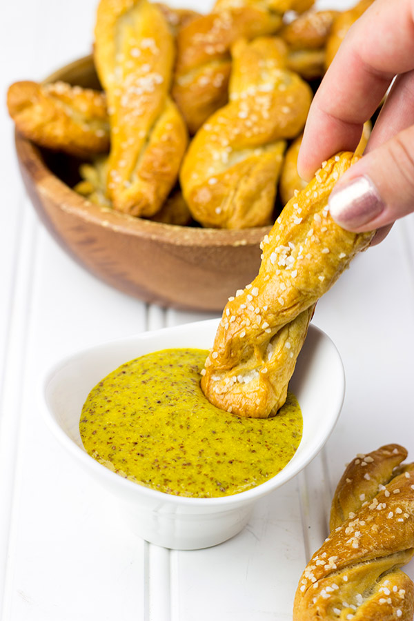 These Sourdough Pretzels Twists are a great gameday snack! Try dipping 'em in homemade Beer Mustard, too!