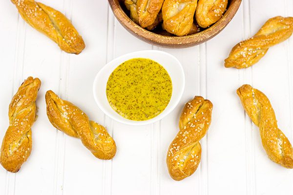 These Sourdough Pretzel Twists are a great gameday snack! Try dipping 'em in homemade Beer Mustard, too!