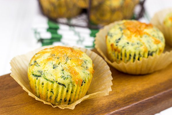Stuffed with spinach and cheese, these Spinach Cheddar Cornbread Muffins are great alongside a hot bowl of chili or stew!