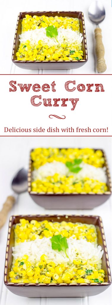 This Sweet Corn Curry is flavorful and easy, and it's a great meal for the end of a hectic day!