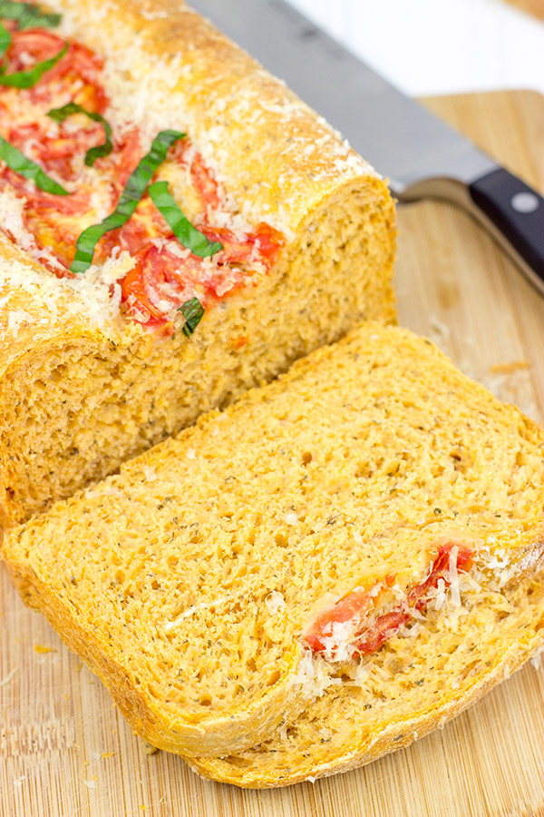 A sandwich is only as good as the bread it is served on. That's where this amazing Tomato Basil Bread comes in!