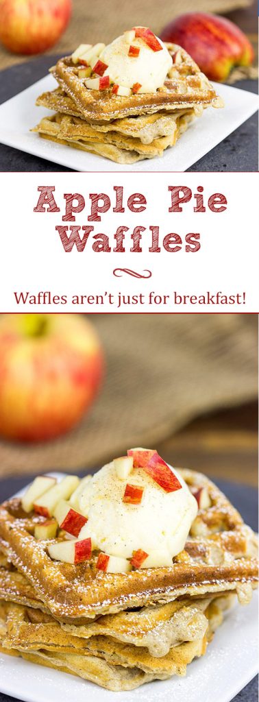 These Apple Pie Waffles are loaded with Fall flavor, and they're perfect for Saturday morning breakfast...or Saturday evening dessert!