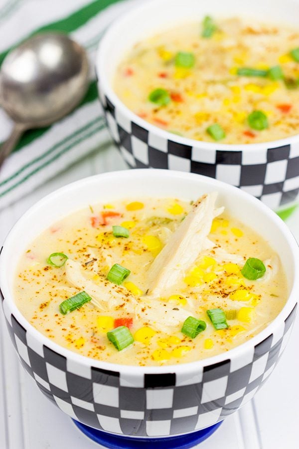 Get the new year started off right with this quick and tasty Healthy Chicken Corn Chowder!