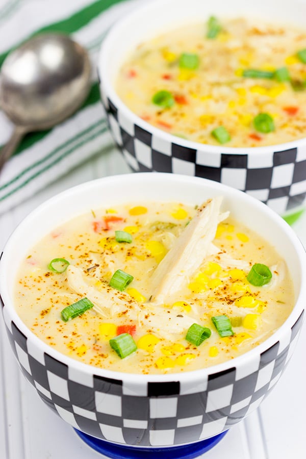 Get the new year started off right with this quick and tasty Healthy Chicken Corn Chowder!