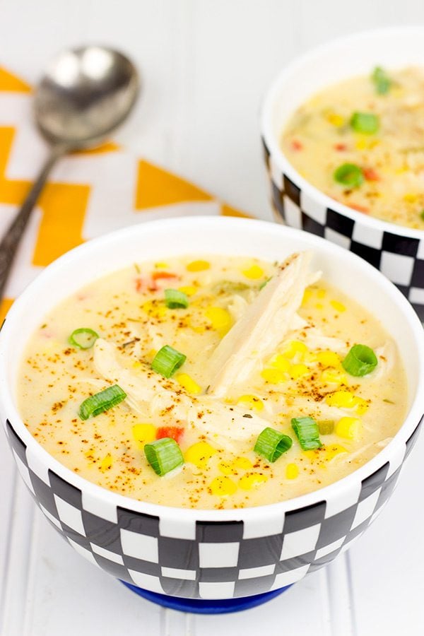 Get the new year started off right with this quick and tasty Healthy Chicken Corn Chowder!