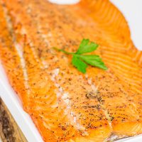 Making smoked salmon at home is easier than you might think! This Maple Smoked Salmon is one of our favorites!