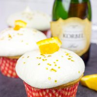 Topped with a festive champagne buttercream, these Mimosa Cupcakes are an excellent way to ring in the new year!