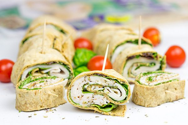 Adults need snacks, too! These quick and easy Turkey Pesto Pinwheels are the perfect way to beat that mid-afternoon hunger strike!