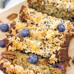 This Blueberry Coconut Banana Bread is packed with flavor, and it makes for one heck of a Saturday morning breakfast!
