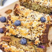 This Blueberry Coconut Banana Bread is packed with flavor, and it makes for one heck of a Saturday morning breakfast!