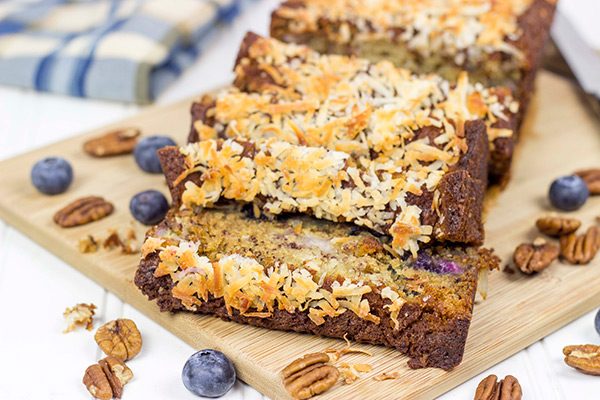 This Blueberry Coconut Banana Bread is packed with flavor, and it makes for one heck of a Saturday morning breakfast!