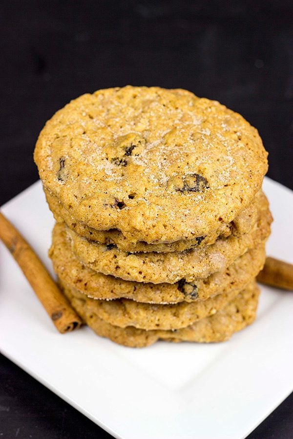 The addition of cinnamon makes these Cinnamon Oatmeal Raisin Cookies a delicious twist on a classic cookie!