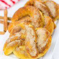 Skip the mall food court and make these Cinnamon Sugar Soft Pretzels at home!