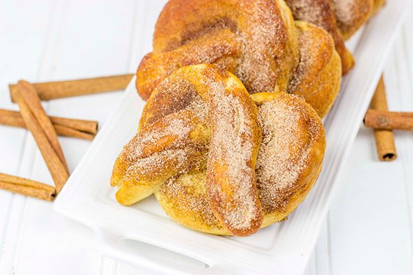 Skip the mall food court and make these Cinnamon Sugar Soft Pretzels at home!
