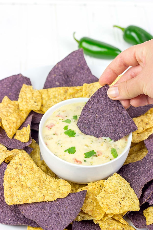 This Classic Nacho Cheese Dip is a favorite come kickoff (or tipoff) in our house!
