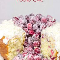 This Coconut Cranberry Pound Cake is a fun and festive way to celebrate the season!