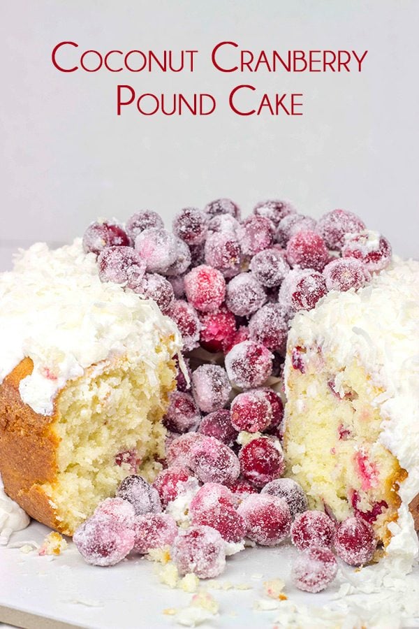 This Coconut Cranberry Pound Cake is a fun and festive way to celebrate the season!