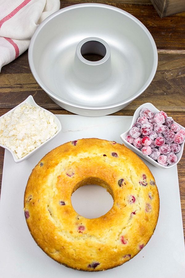 This Coconut Cranberry Pound Cake is a fun and festive way to celebrate the season!
