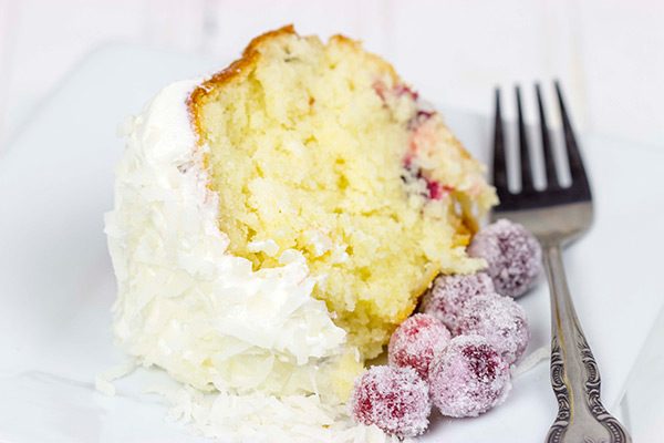 This Coconut Cranberry Pound Cake is a fun and festive way to celebrate the season!