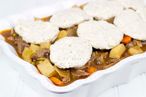 With Old Man Winter right around the corner, it's time to settle in to some tasty comfort food. How about this Easy Beef Stew with Rosemary Biscuit Topping for dinner tonight?