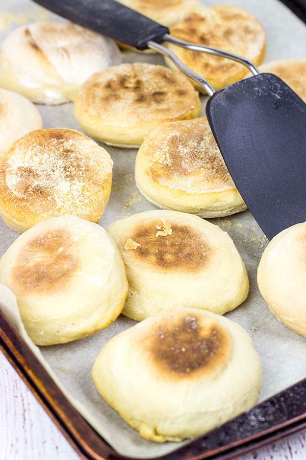 Love English muffins? Then try your hand at making a batch of these Homemade English Muffins!