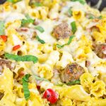 This Italian Sausage Pasta Skillet Bake makes for one heck of an awesome weeknight meal!
