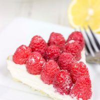 Featuring a light, lemony base and topped with fresh Driscoll's raspberries, this tart is bound to be a new holiday favorite in your house!