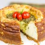Serve up this Truffle and Herb Ricotta Cheesecake as a fun and unique centerpiece to your holiday cheese tray!